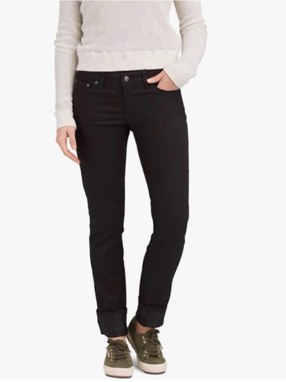 Prana Jet Black Kara Fit Straight Jeans NWT